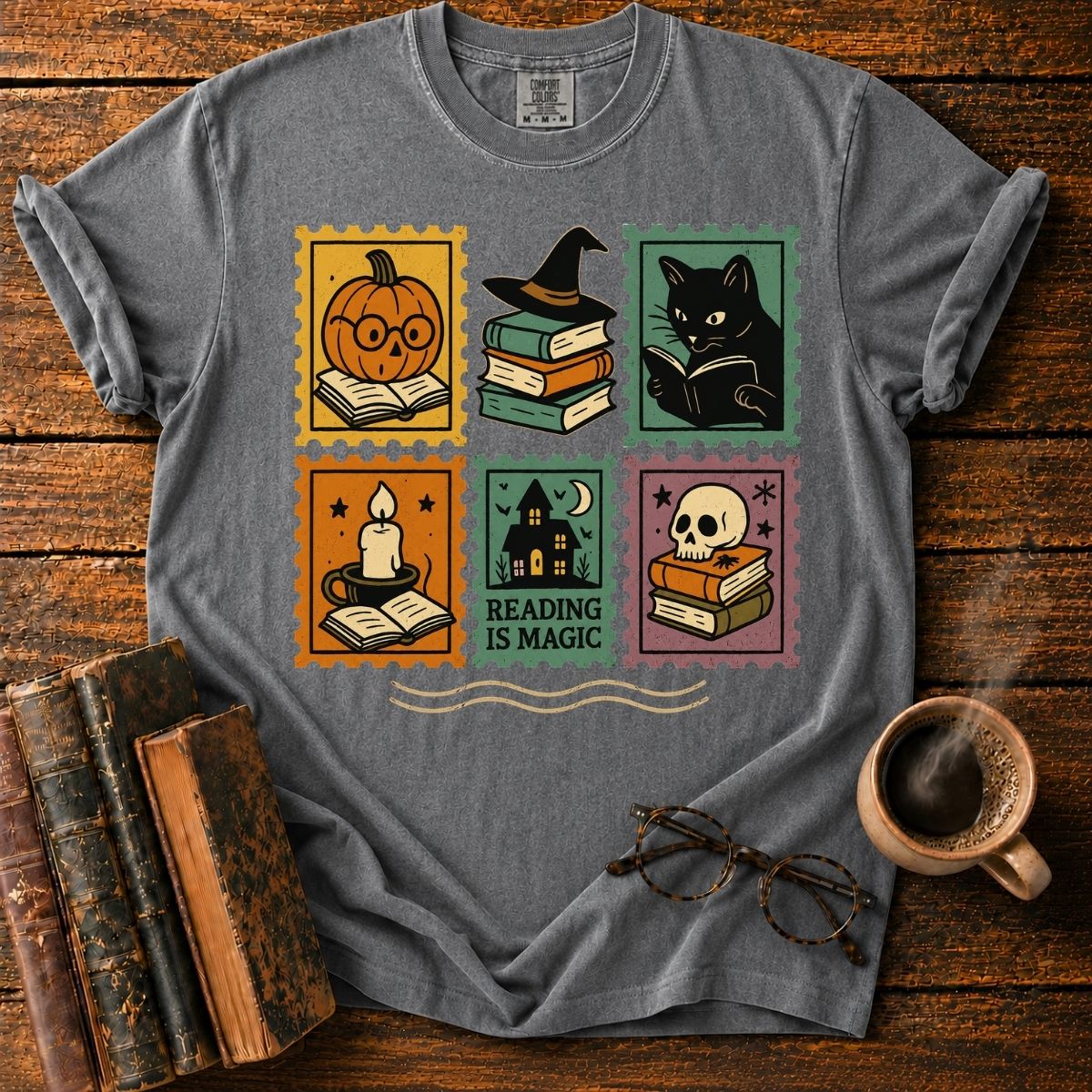 Halloween Reading Stamps T-Shirt