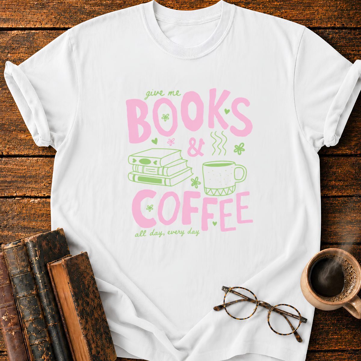 Books & Coffee T-Shirt
