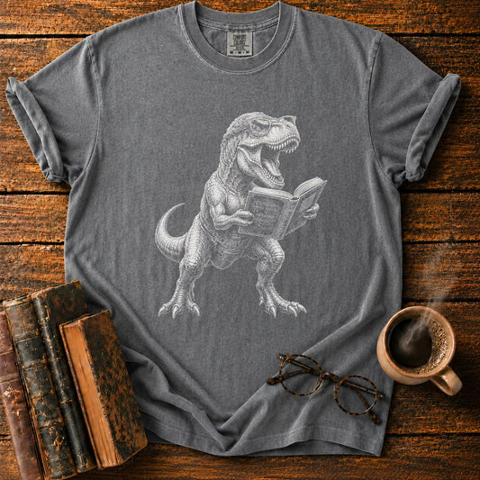 Nerdy T. Rex Reading T-Shirt