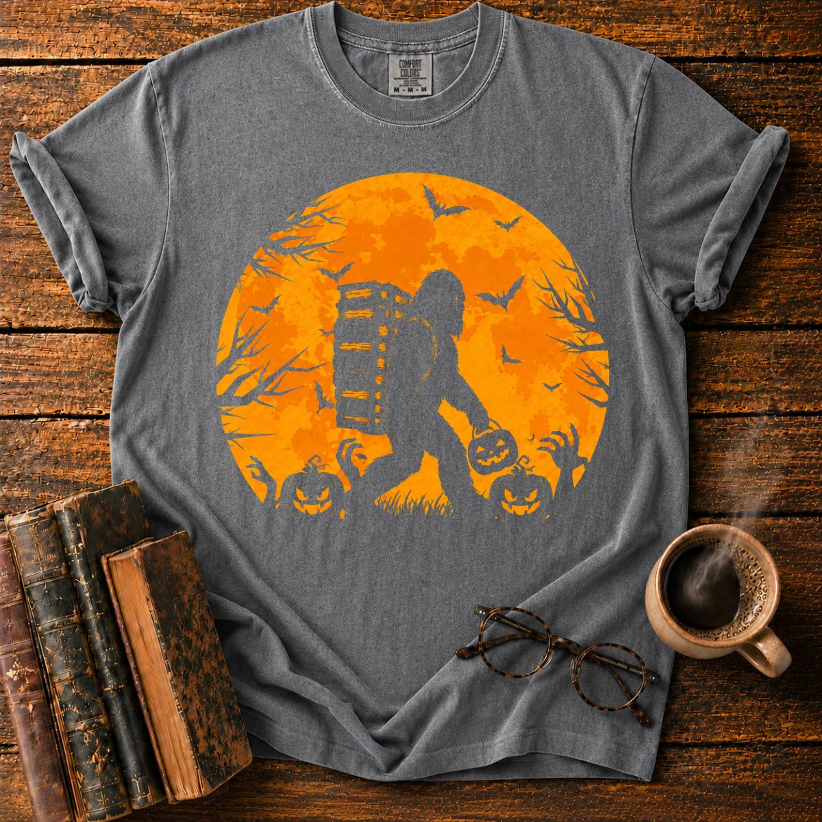 Bigfoot’s Halloween Moonlit Book Trek T-Shirt