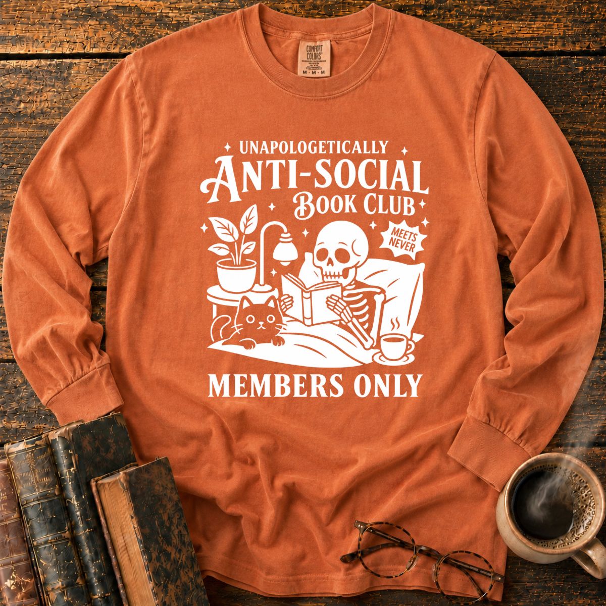 Unapologetically Anti Social Book Club LS T-Shirt