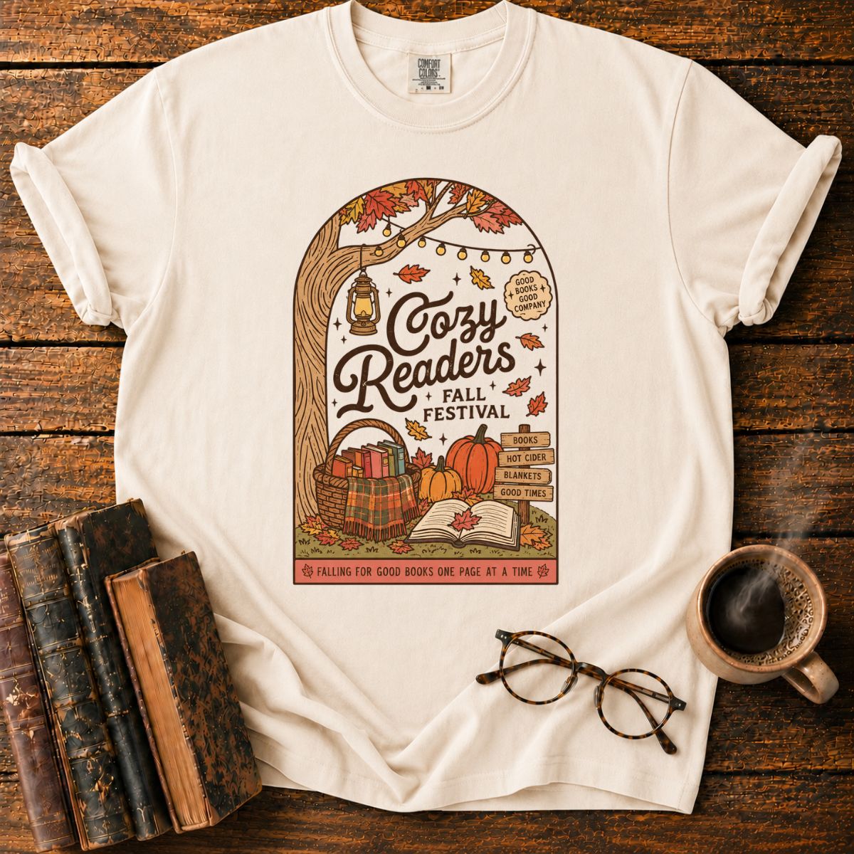 Cozy Readers Fall Festival T-Shirt