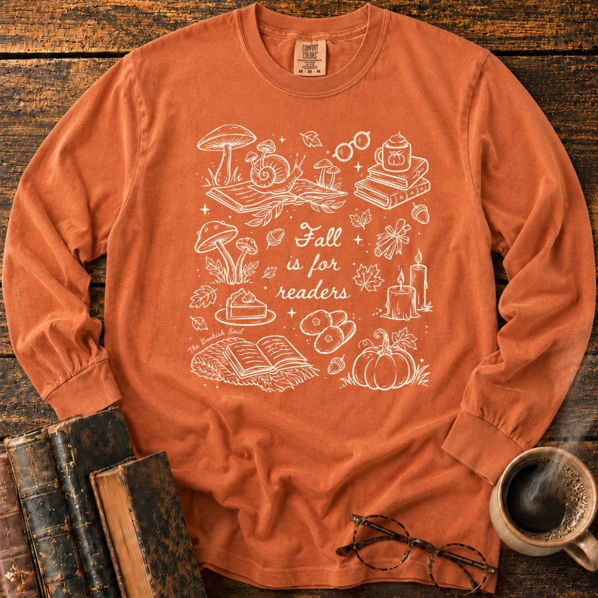 Fall Is For Readers Cozy LS T-Shirt