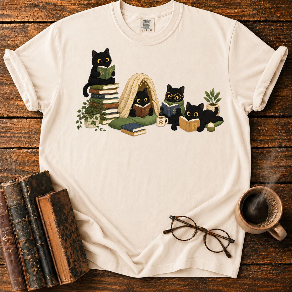 Cats & Books T-Shirt