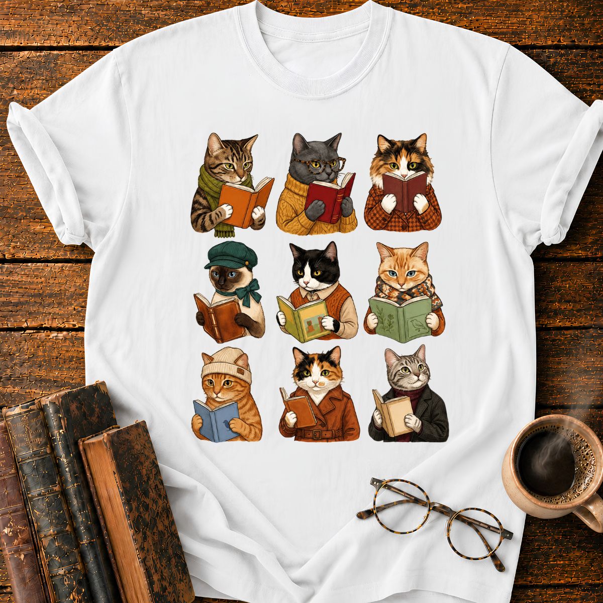 Cats & Books T-Shirt