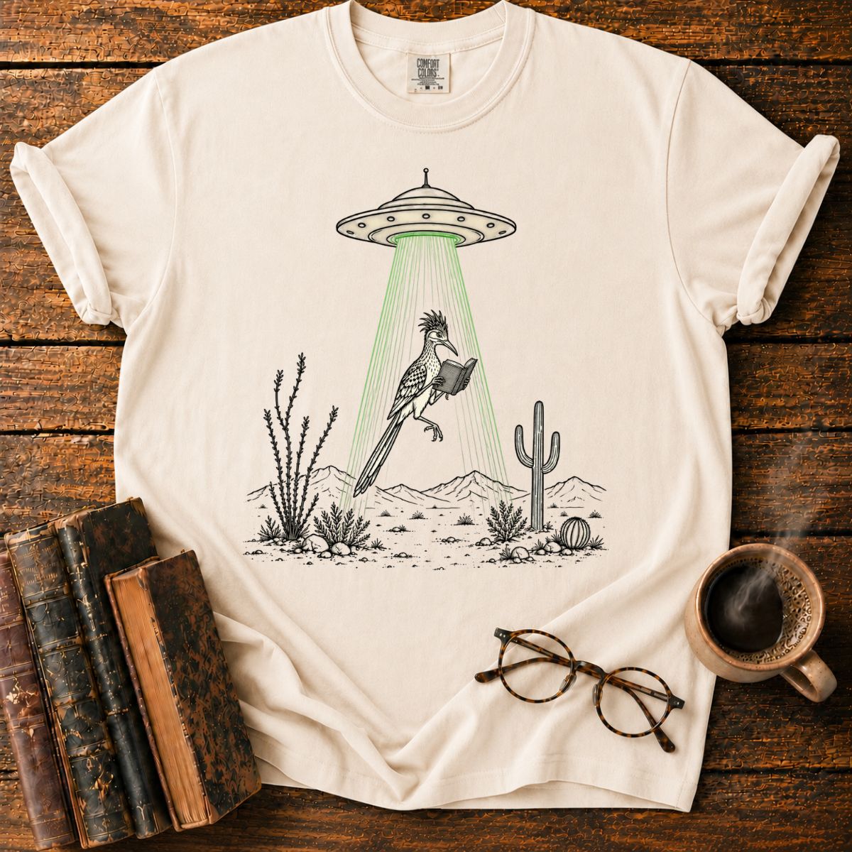 Reading Roadrunner in the Green Beam T-Shirt