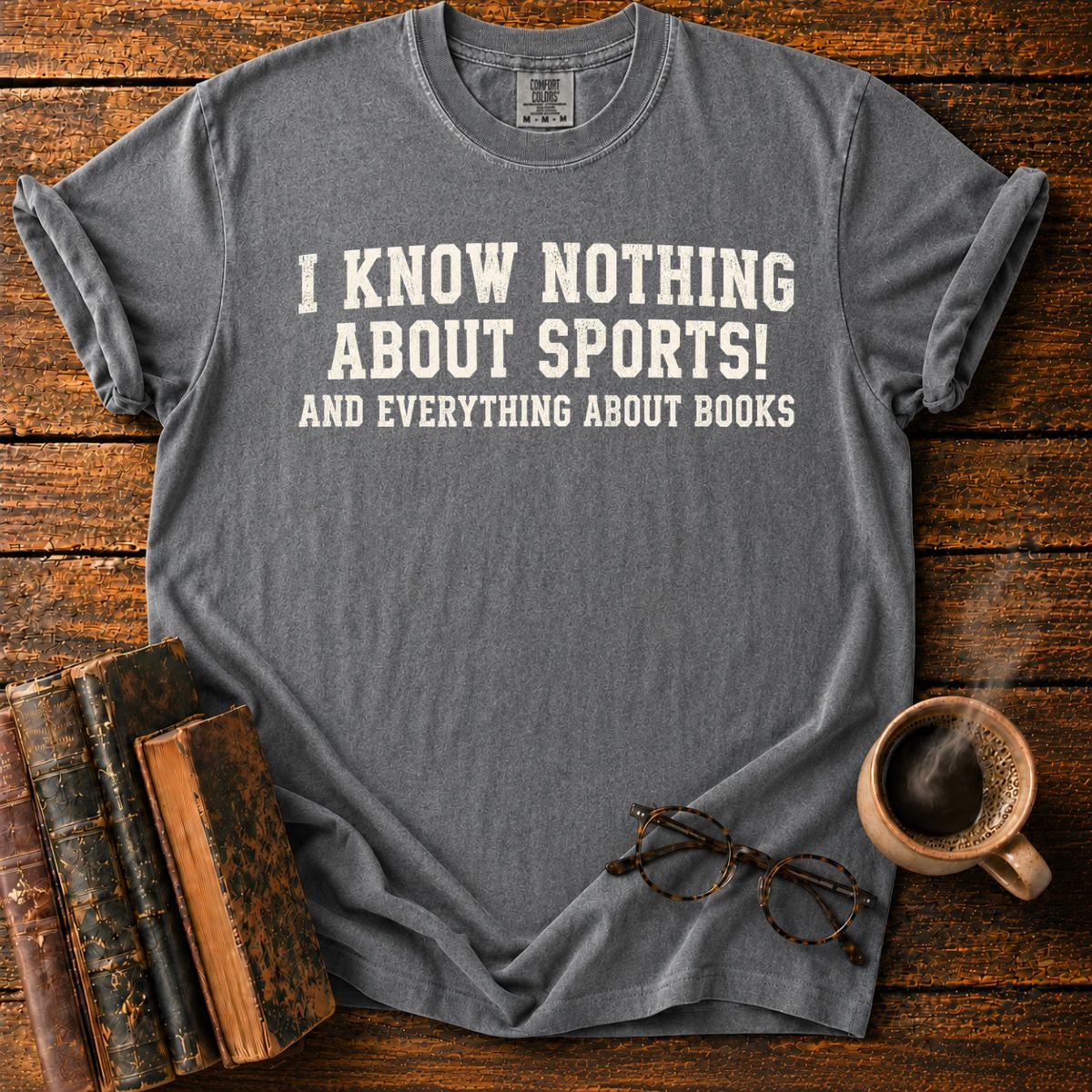 I Know Nothing About Sports Book Lover T-Shirt