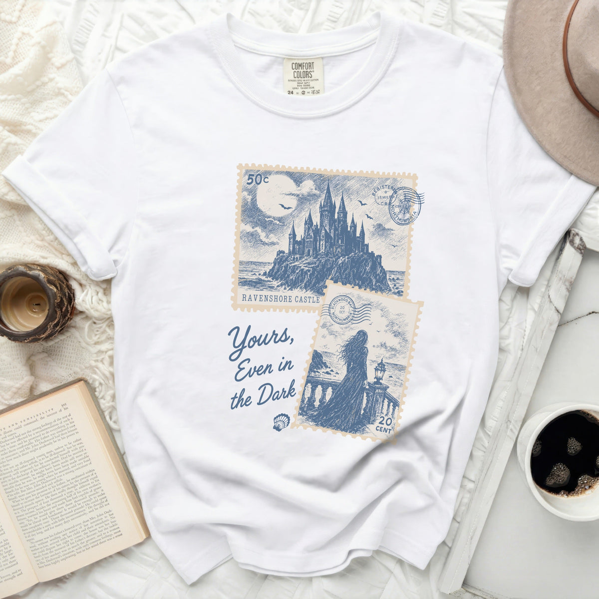 Yours in the Dark Stamp Art Tee