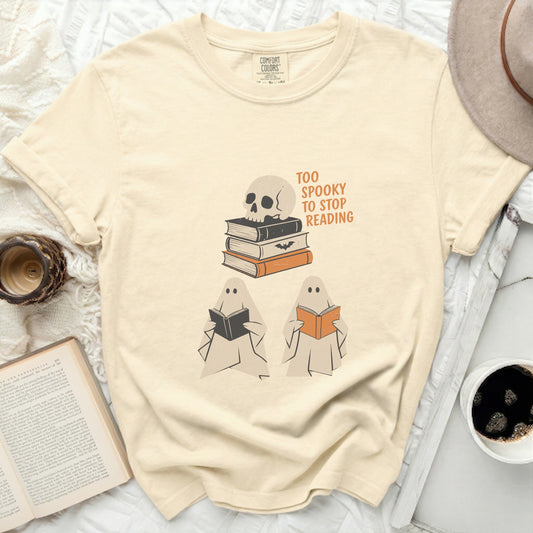 Spooky Reader Bookworm Ghoul Tee