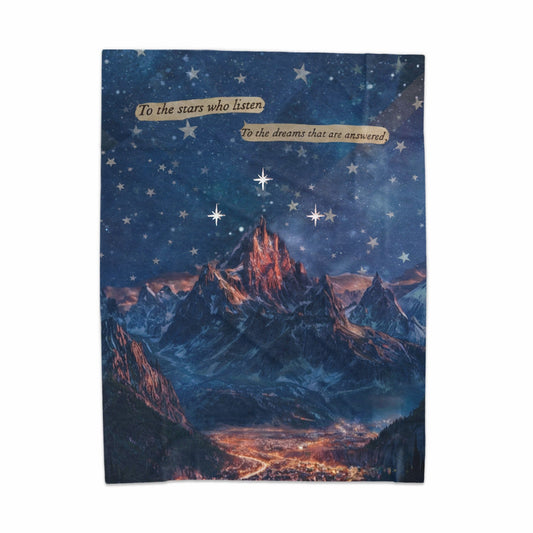 To The Stars Who Listen Velveteen Plush Blanket