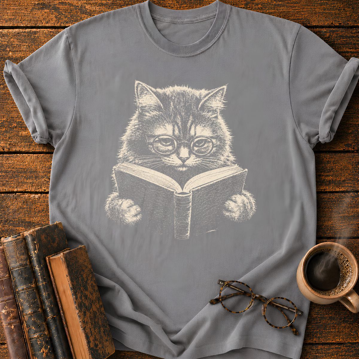 Bookish Cat T-Shirt