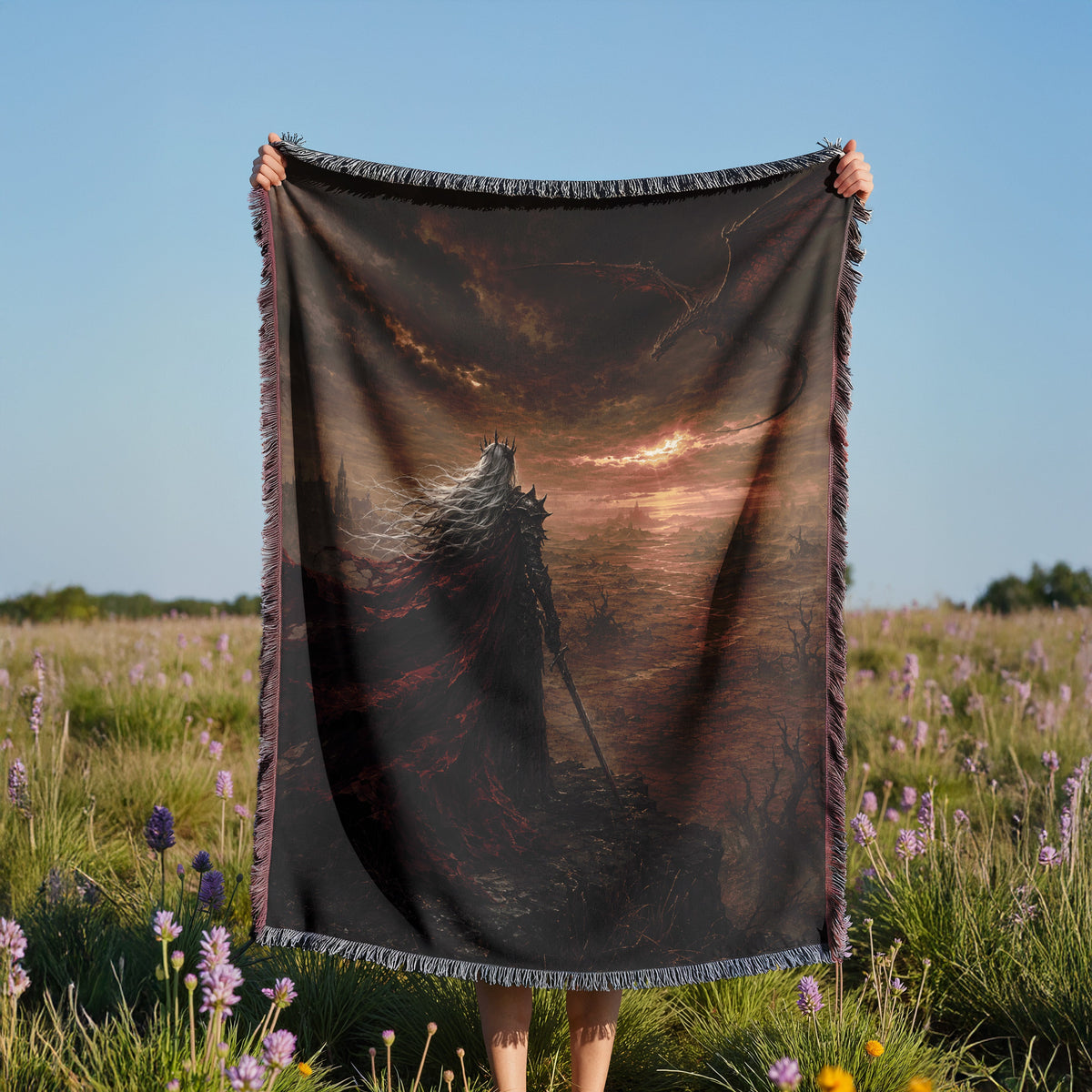 Western Wastes Woven Throw Blanket