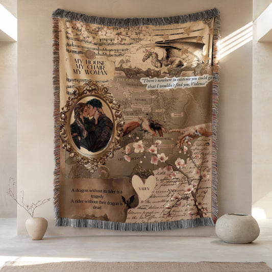 Fourth Wing Woven Throw Blanket