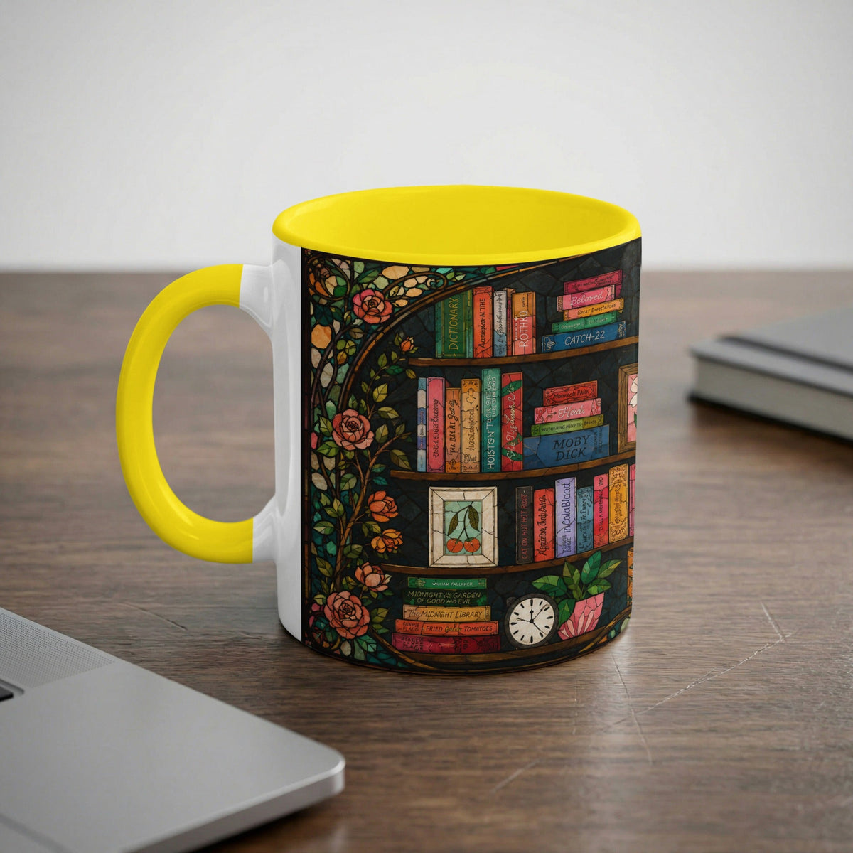 Enchanted Library Stained Glass Cozy Corner Mug
