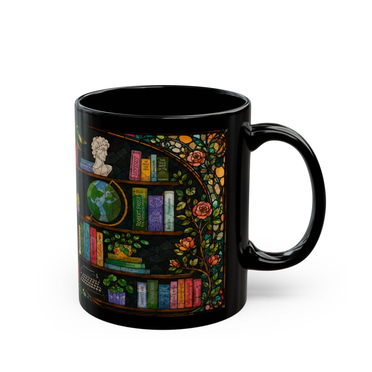 Enchanted Library Stained Glass Cozy Corner Mug