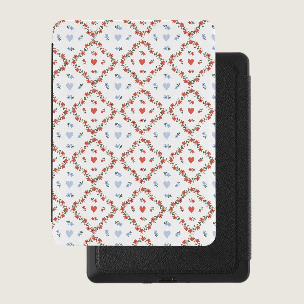 Floral Hearts Kindle Case