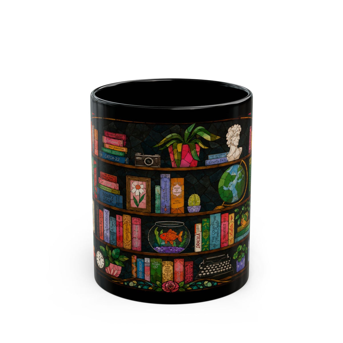 Enchanted Library Stained Glass Cozy Corner Mug