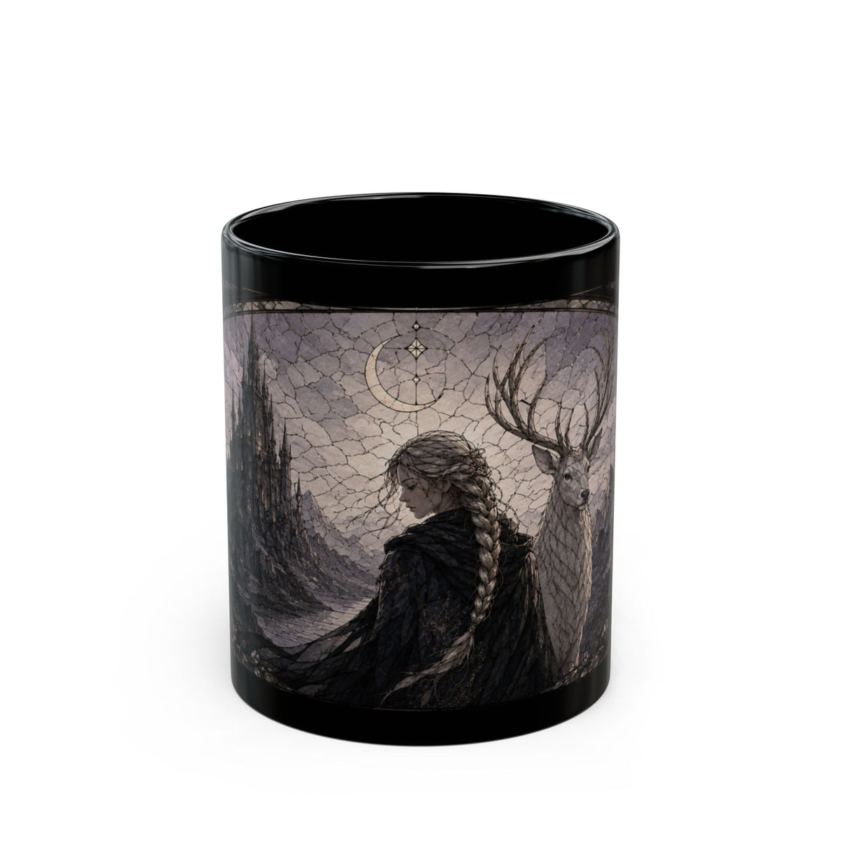 Assassin & Stag Stained Glass Mug