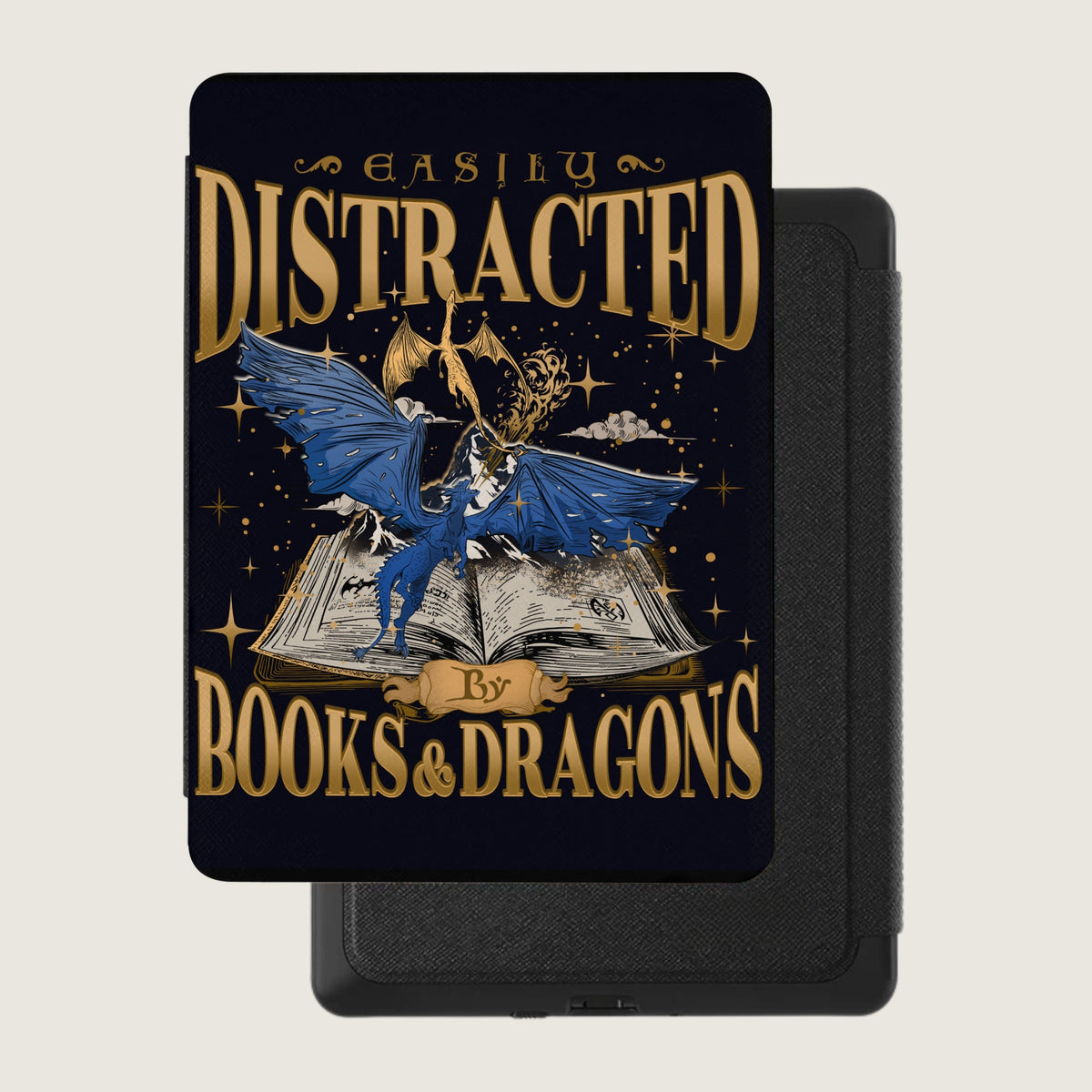 Distracted By Books & Dragons Kindle Case