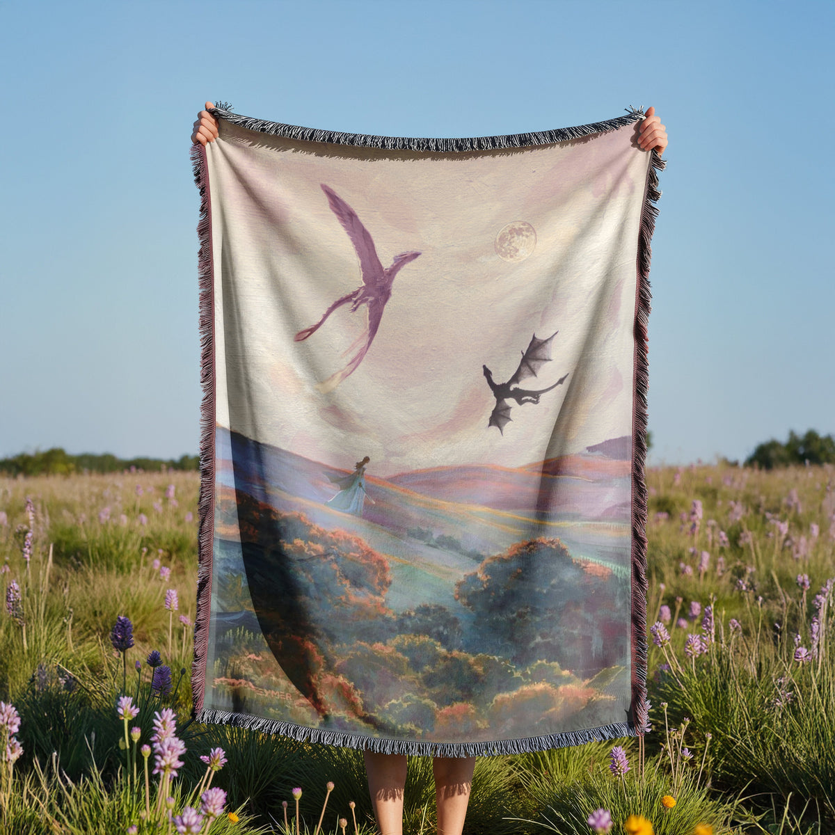 Fourth Wing Woven Throw Blanket