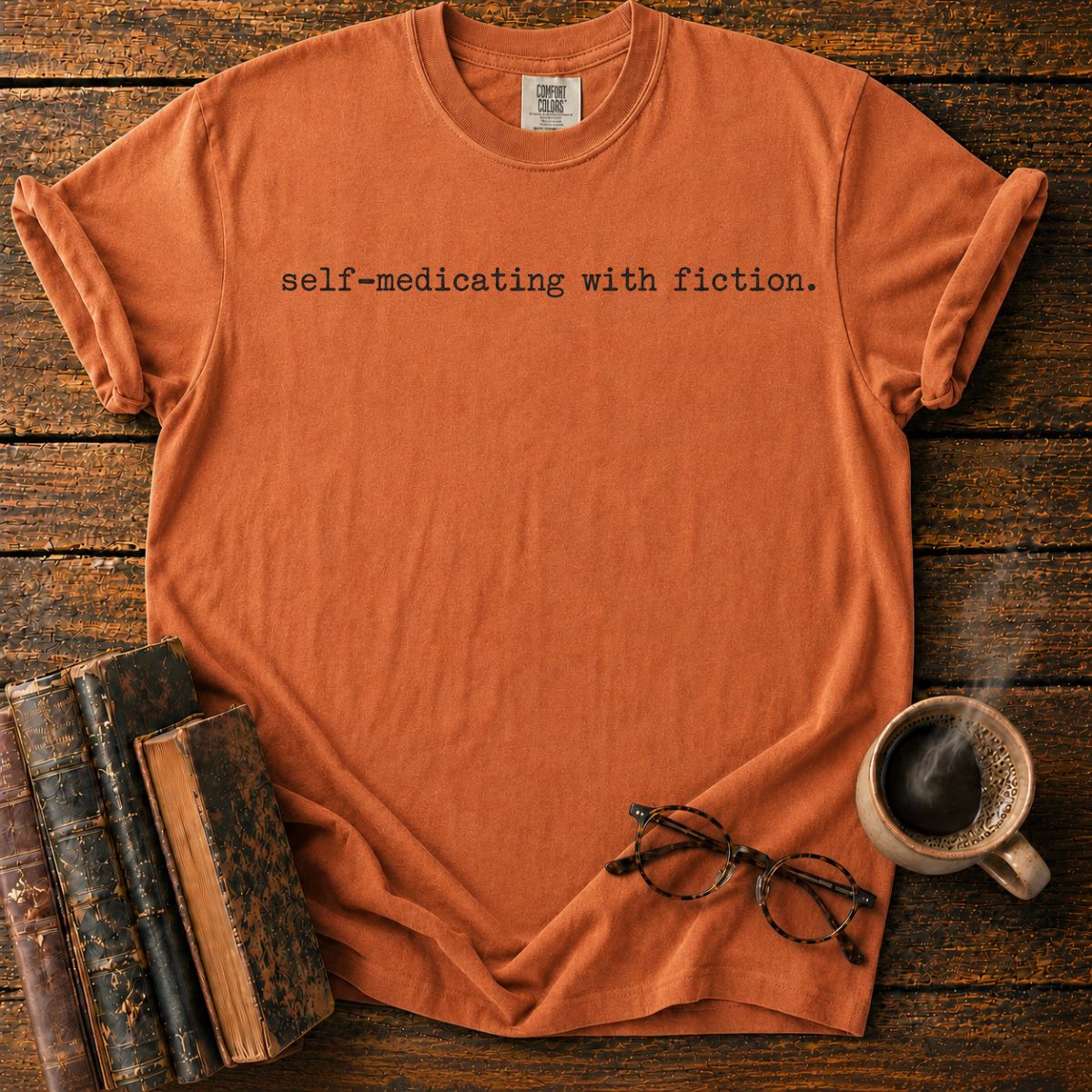 Self Medicating With Fiction Minimalist T-Shirt
