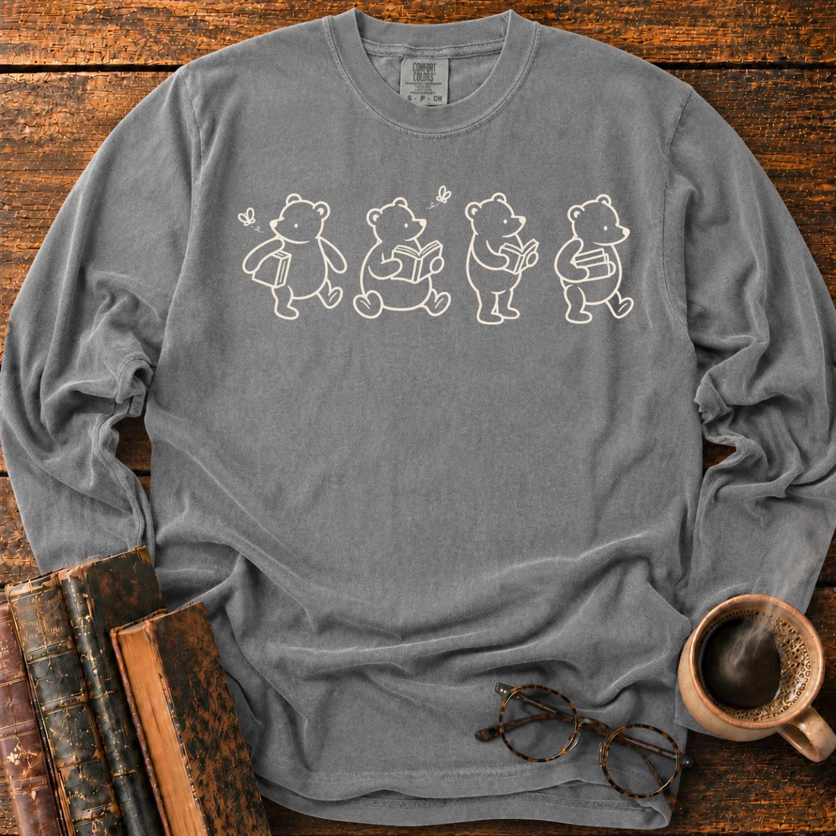 Bears 1928 Reading Books LS T-Shirt