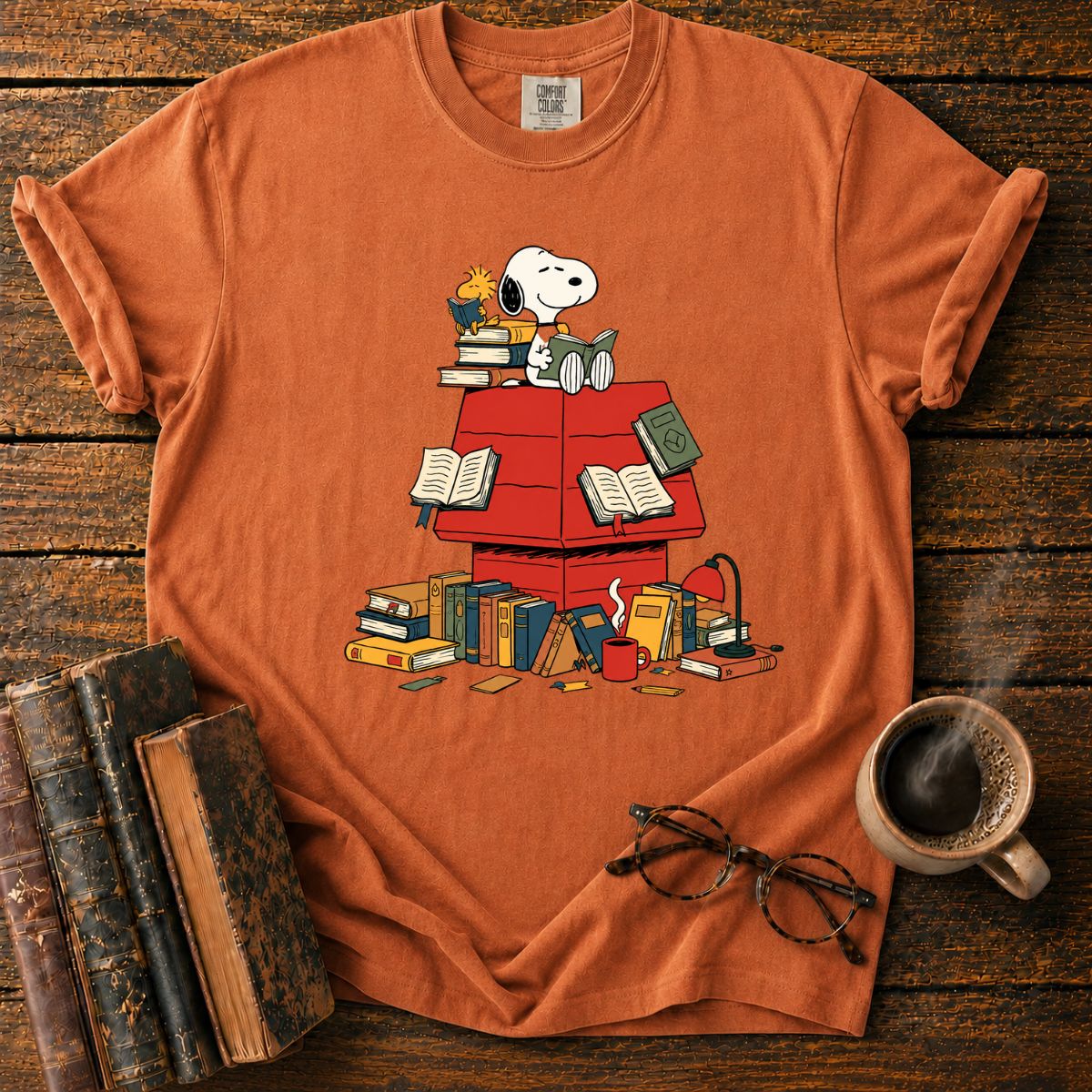 Snoopy’s Cozy Reading Book T-Shirt