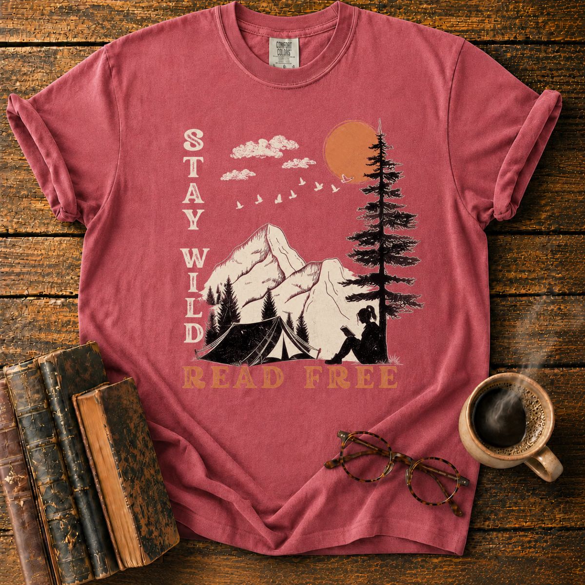 Stay Wild, Read Free Outdoors T-Shirt