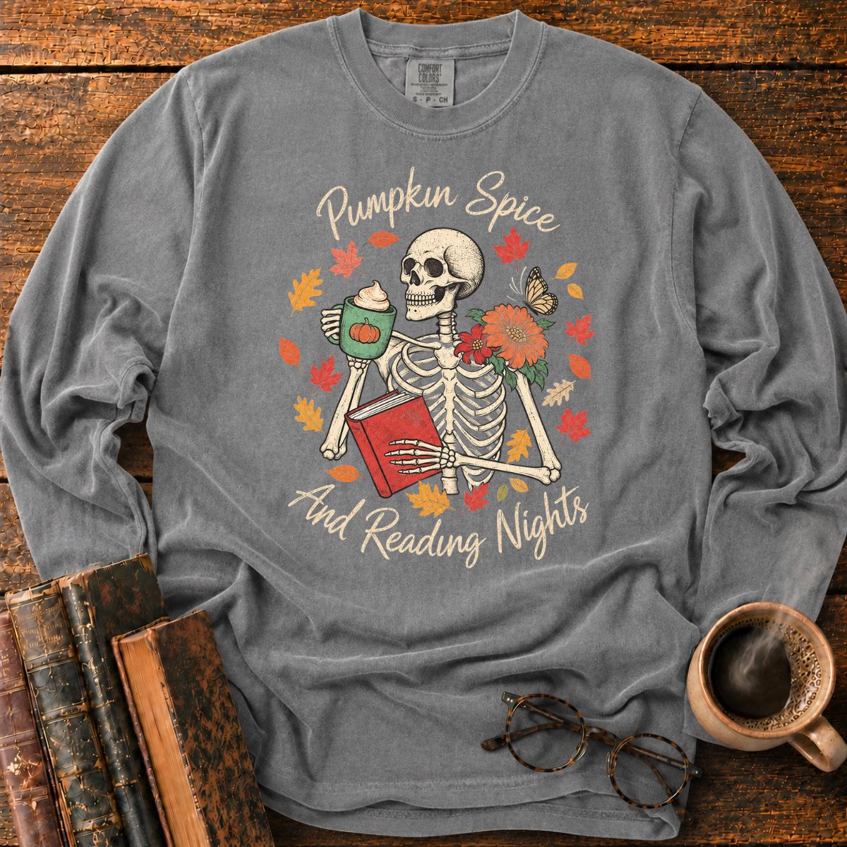 Pumpkin Spice And Reading Nights LS T-Shirt