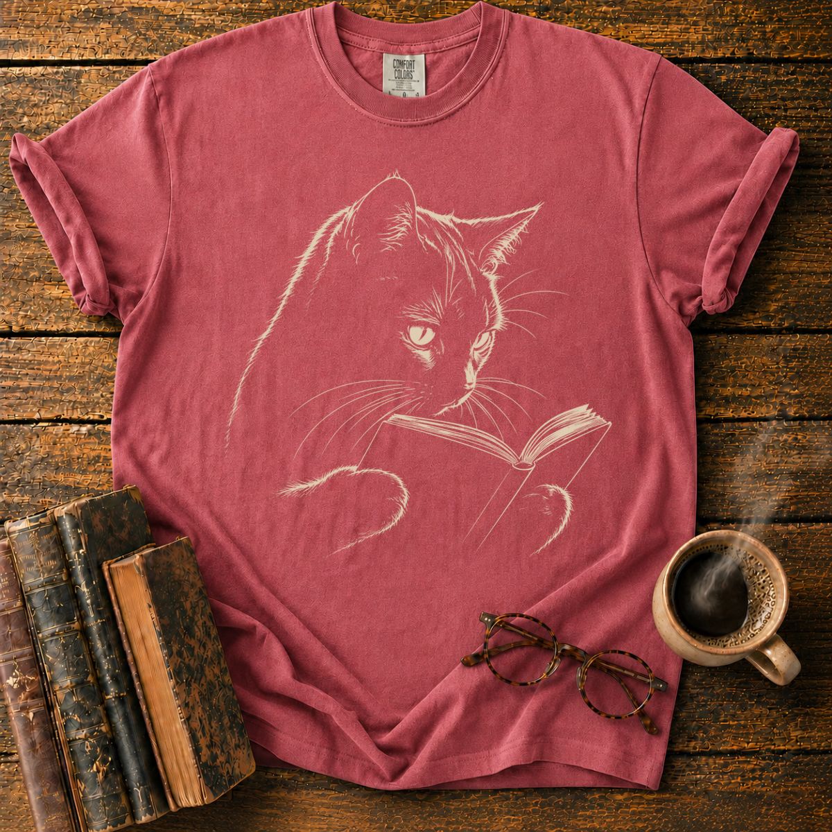 Bookish Cat T-Shirt