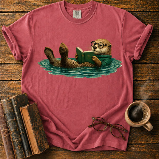 Otter Reading in Water T-Shirt