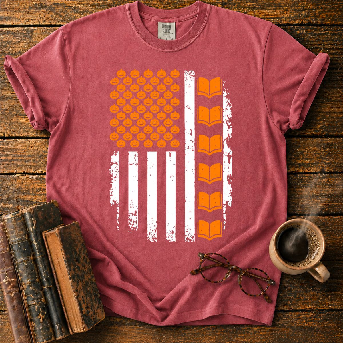 Flag Spooky Bookish T-Shirt