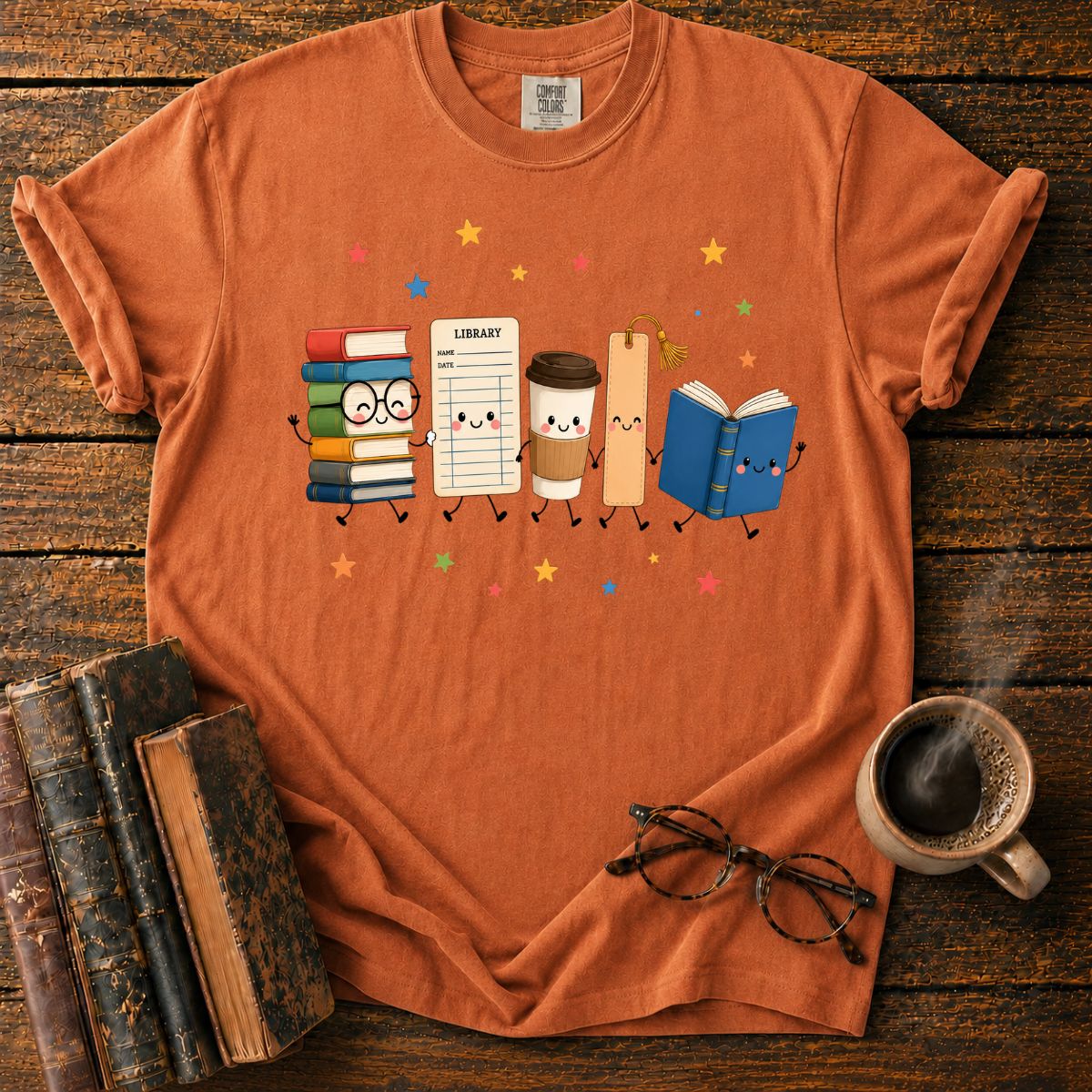 Kawaii Library Friends Parade T-Shirt