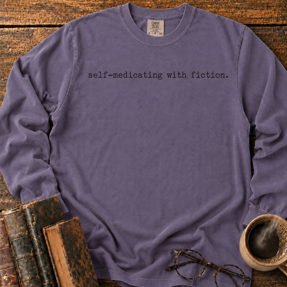 Self Medicating With Fiction Minimalist LS T-Shirt