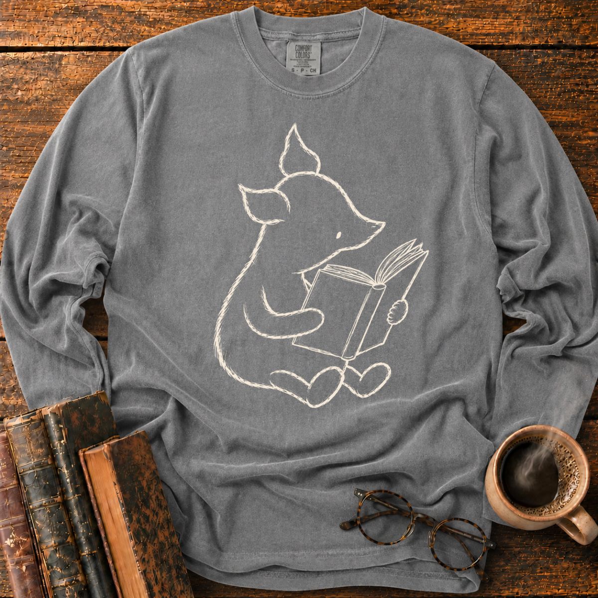 Pig 1928 Reading Book LS T-Shirt