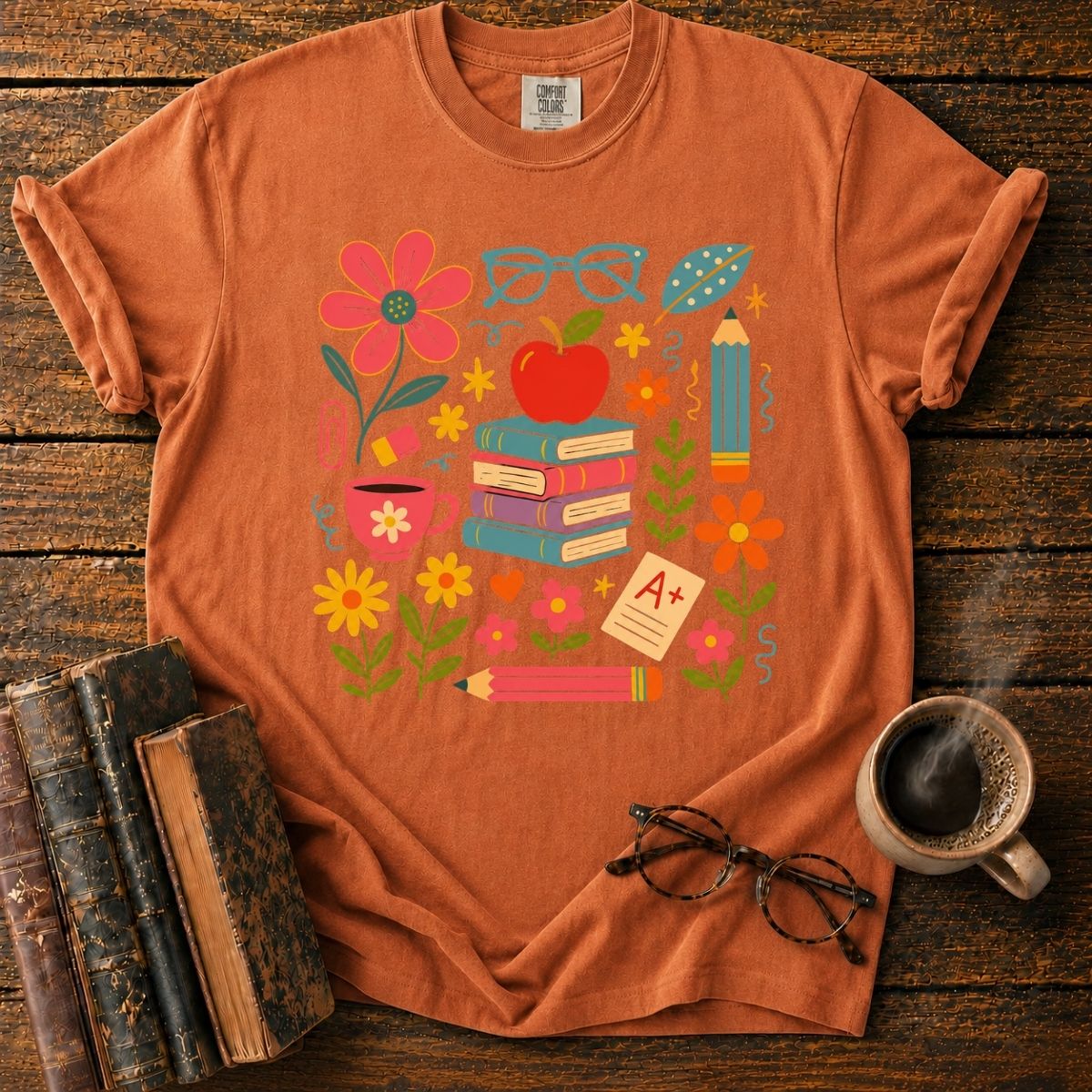 Colorful Cozy Classroom Collage T-Shirt