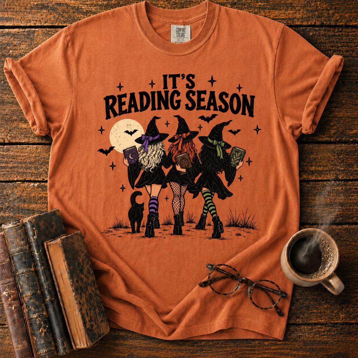 It's Reading Season Witches Halloween T-Shirt