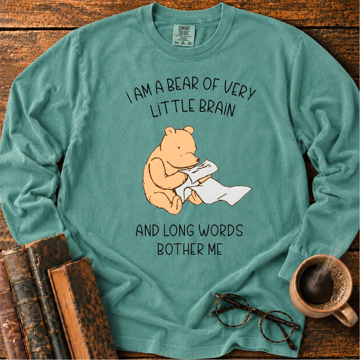 Bear Of Very Little Brain LS T-Shirt