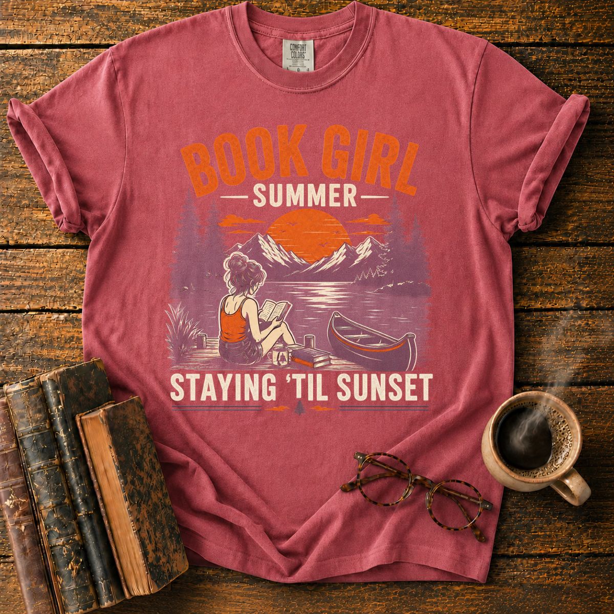 Book Girl Summer by the Lake T-Shirt