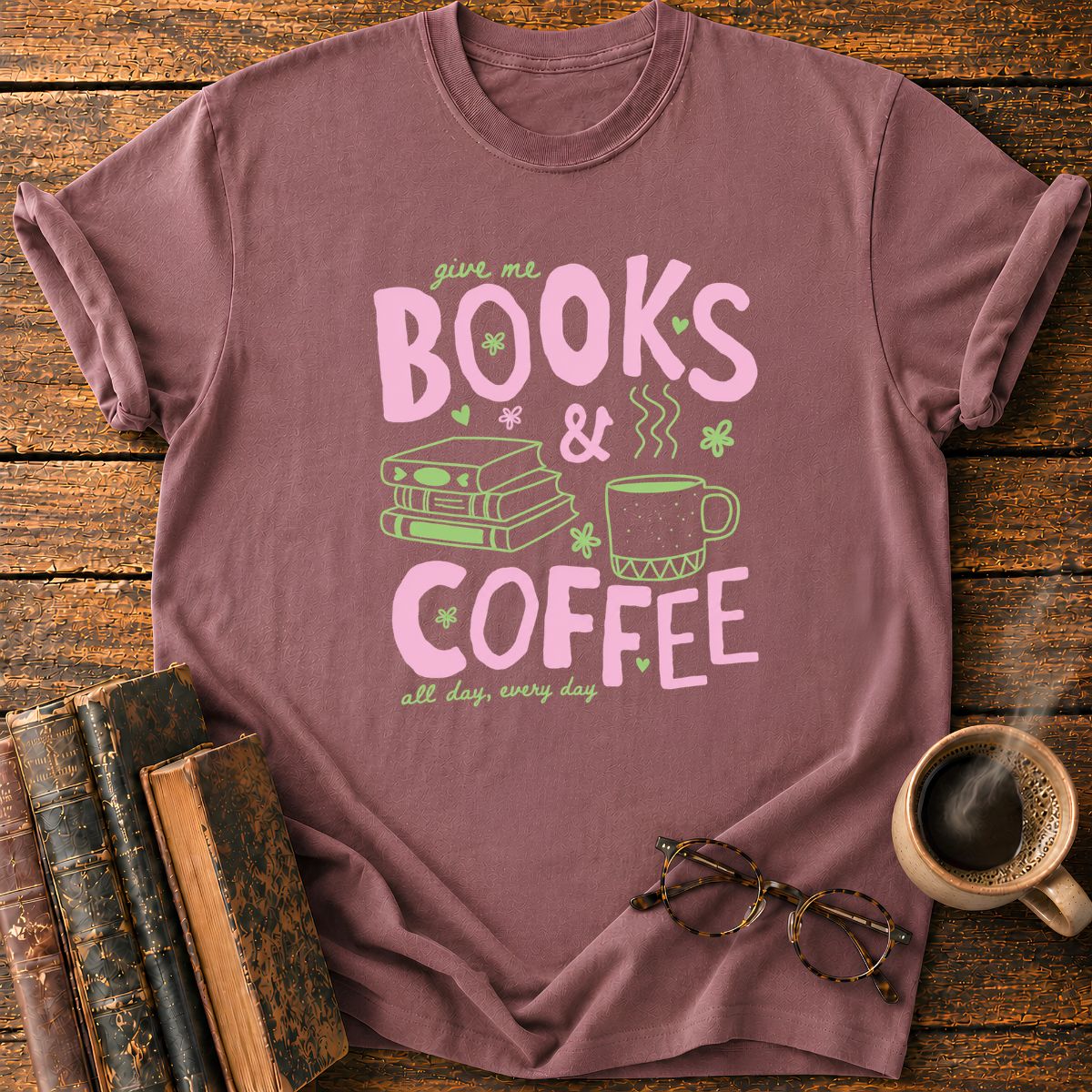 Books & Coffee T-Shirt
