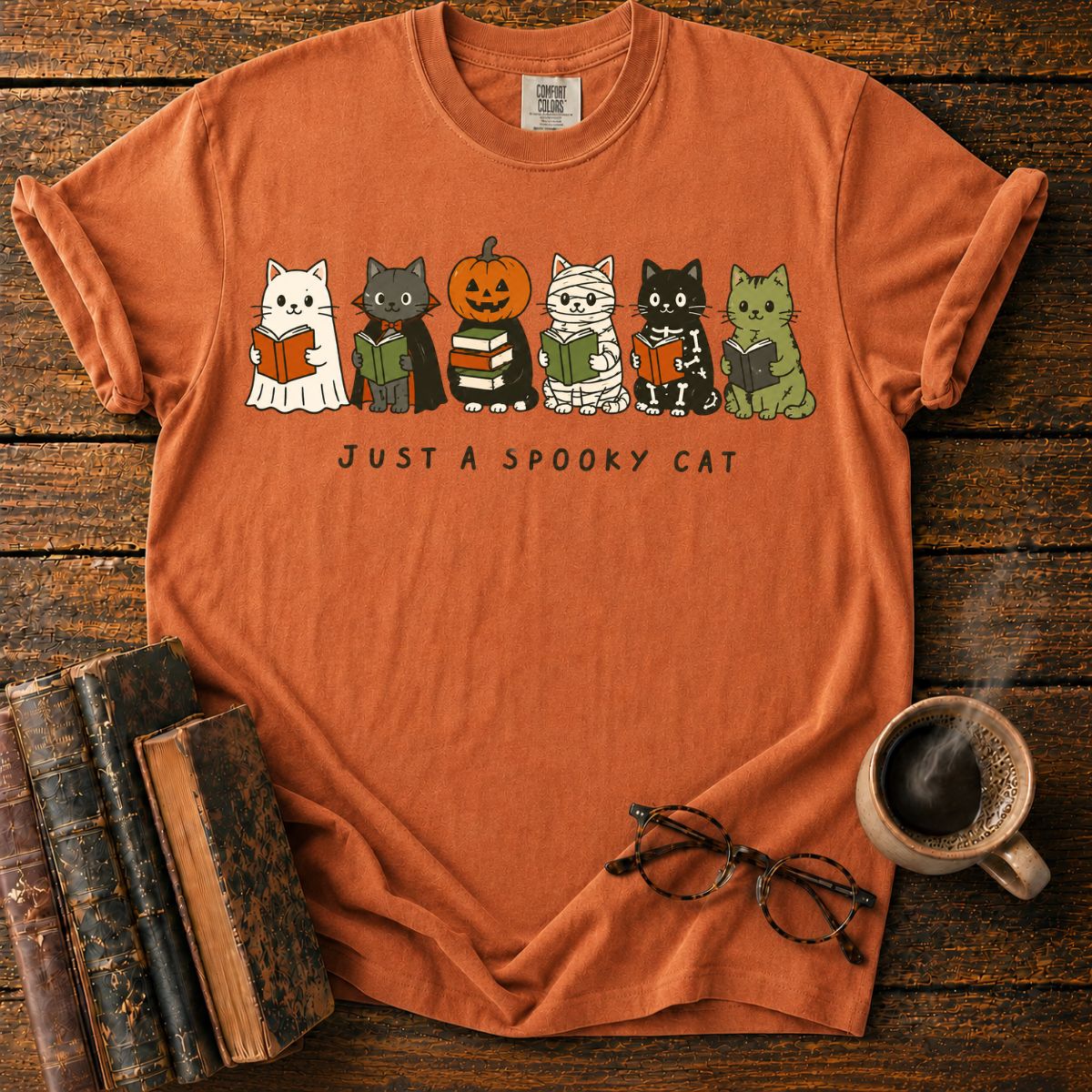 Just a Spooky Cat Book Club T-Shirt