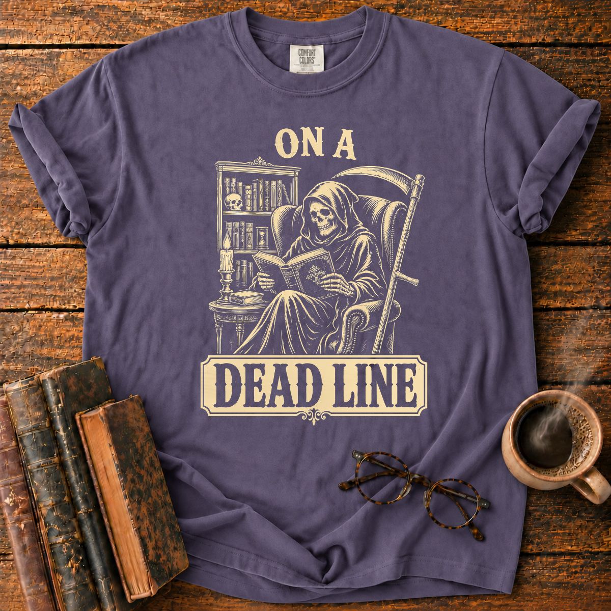 On A Dead Line Grim Reaper T-Shirt