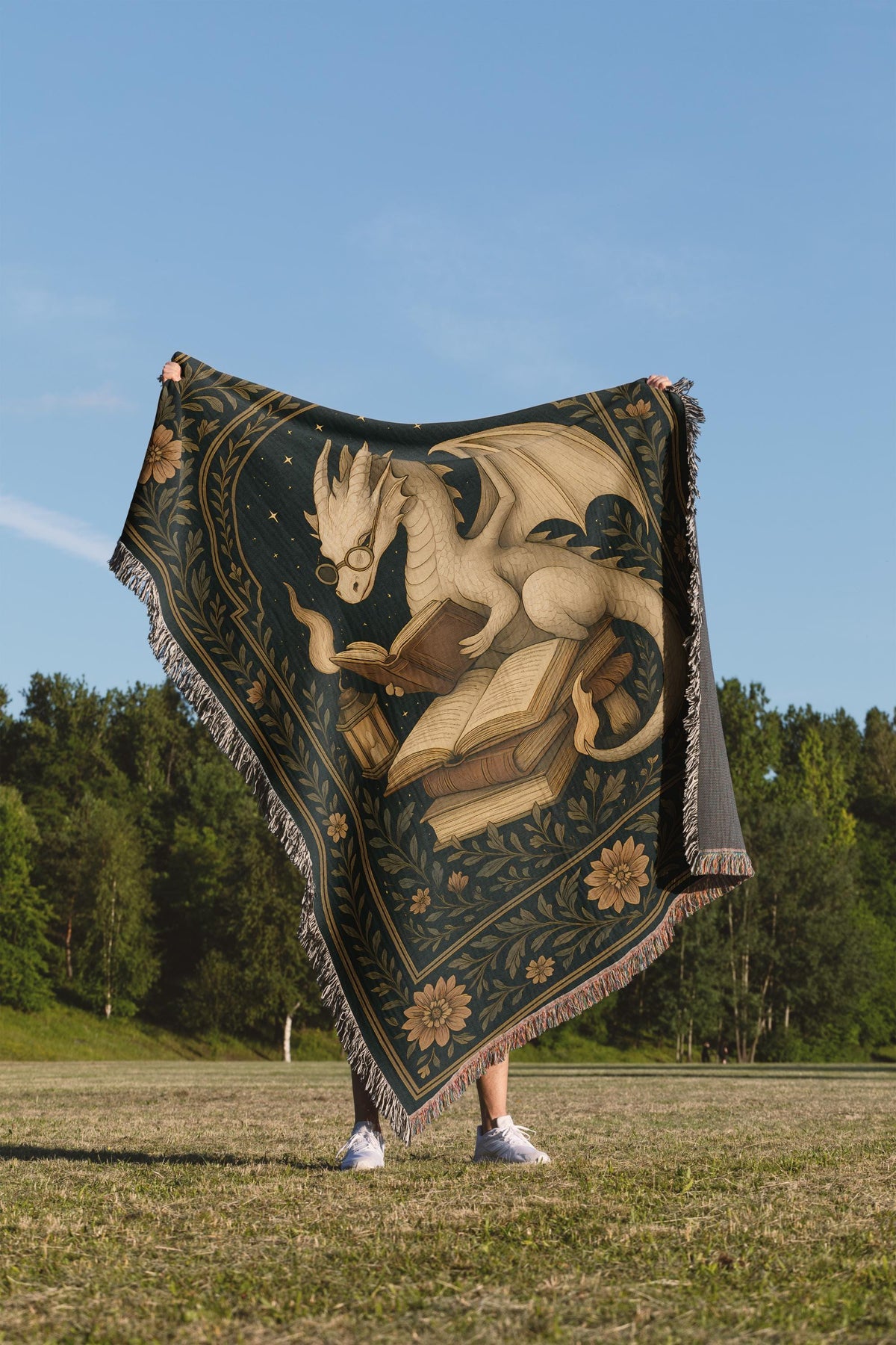 Scholar Dragon Reading Blanket