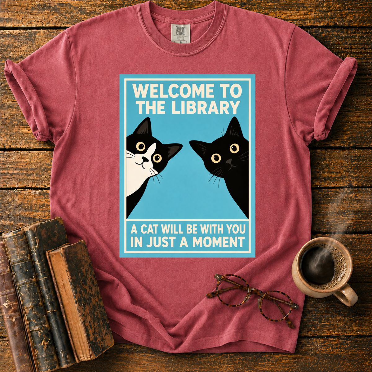 Welcome to the Cat Library T-Shirt