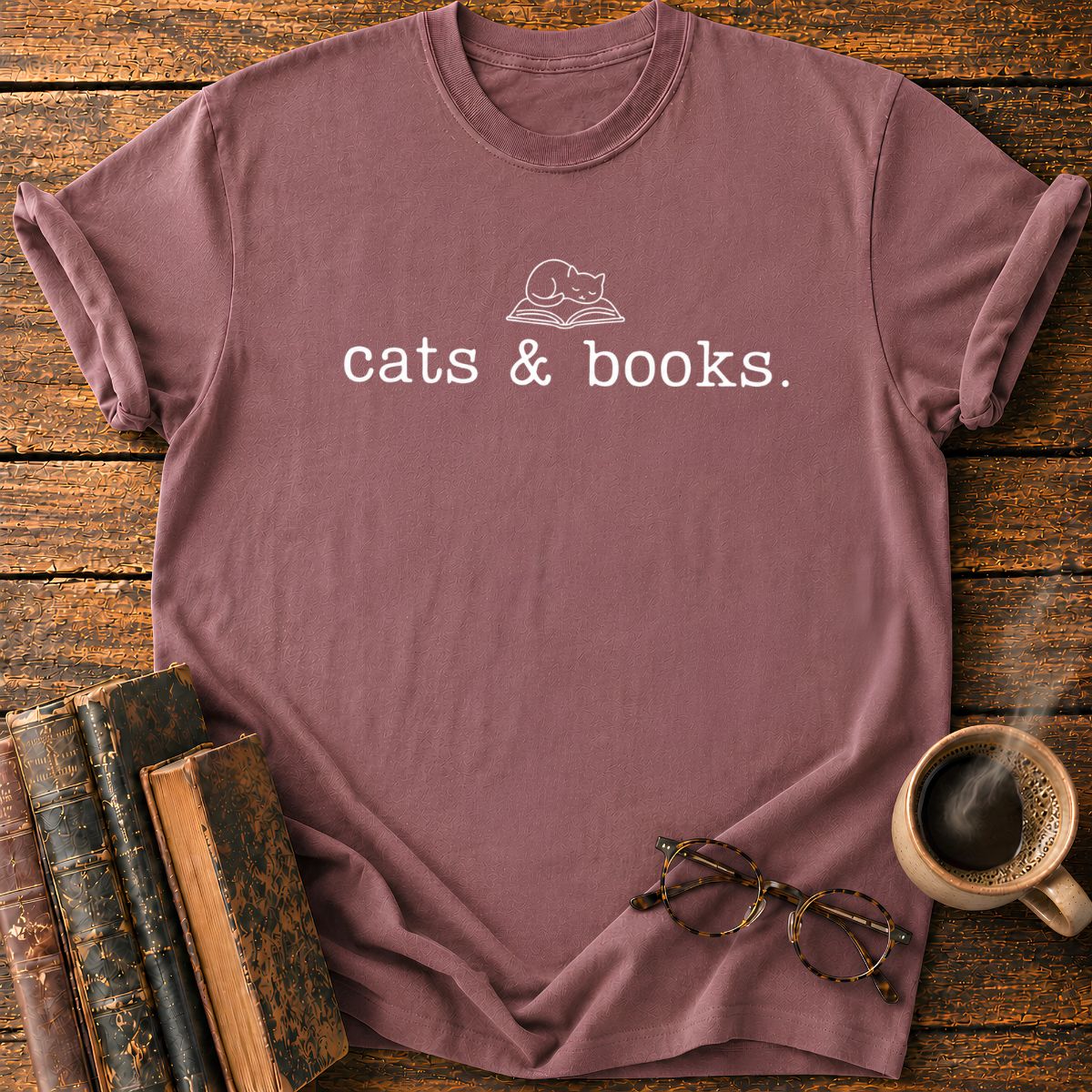 Cats & Books T-Shirt