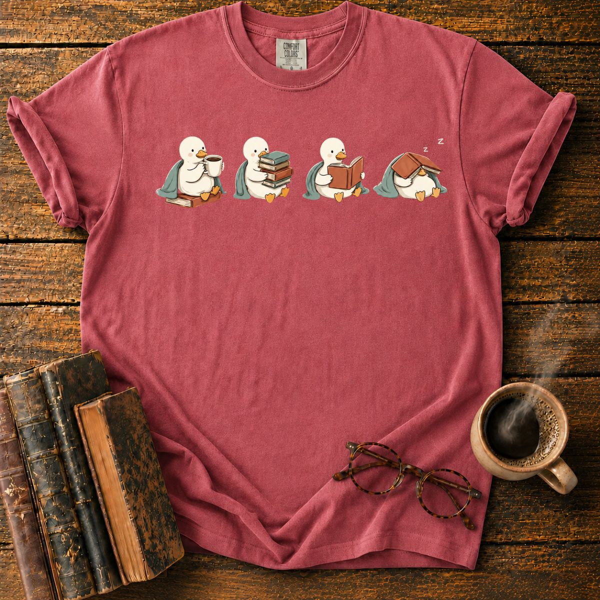 Cozy Duck Reading Club T-Shirt
