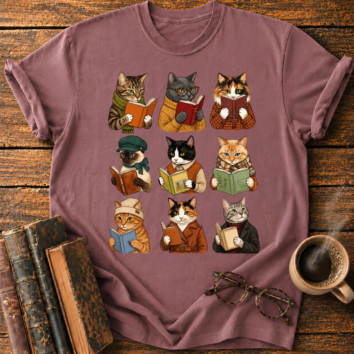 Cats & Books T-Shirt