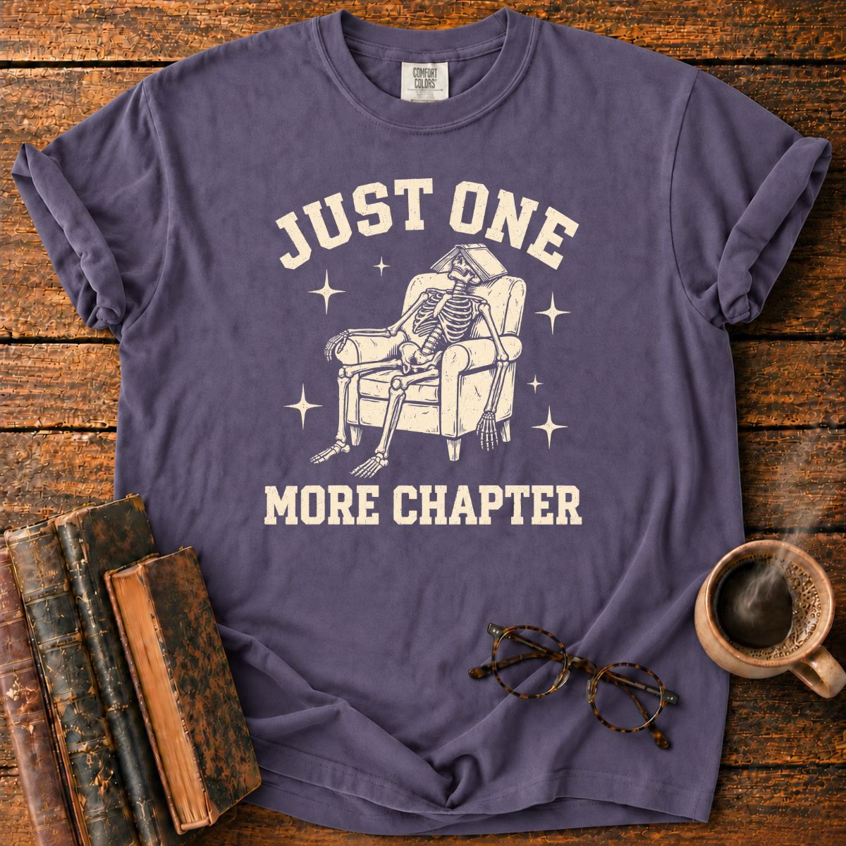 Just One More Chapter Skeleton T-Shirt