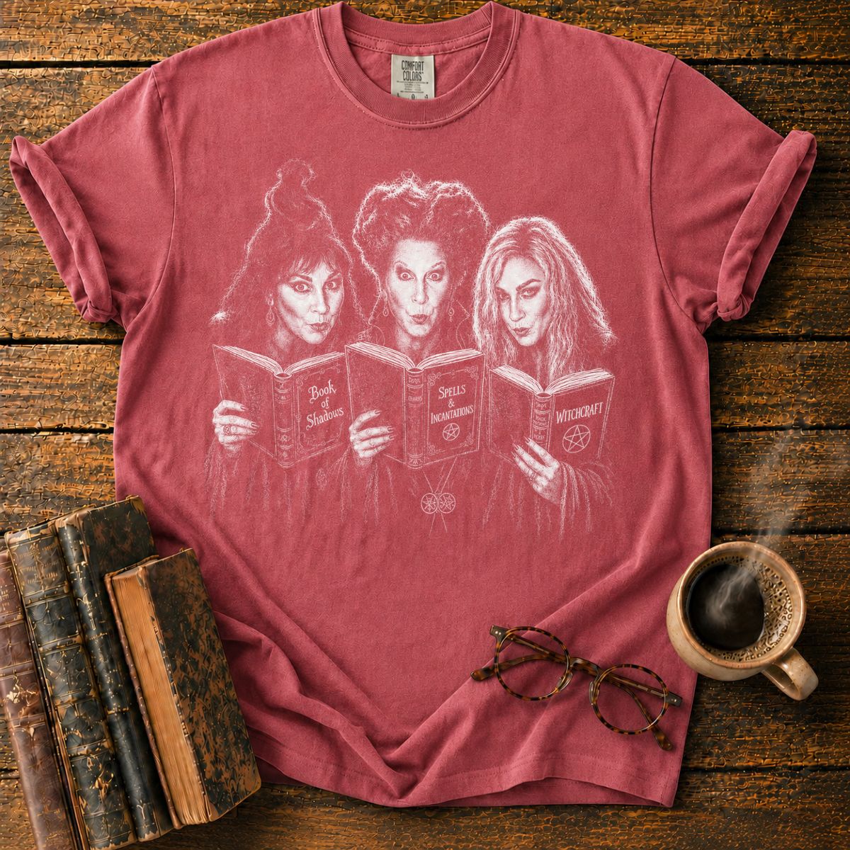 Three Witches and Their Grimoires T-Shirt