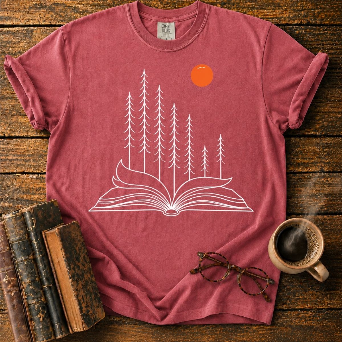 Forest of Pages at Sunset T-Shirt
